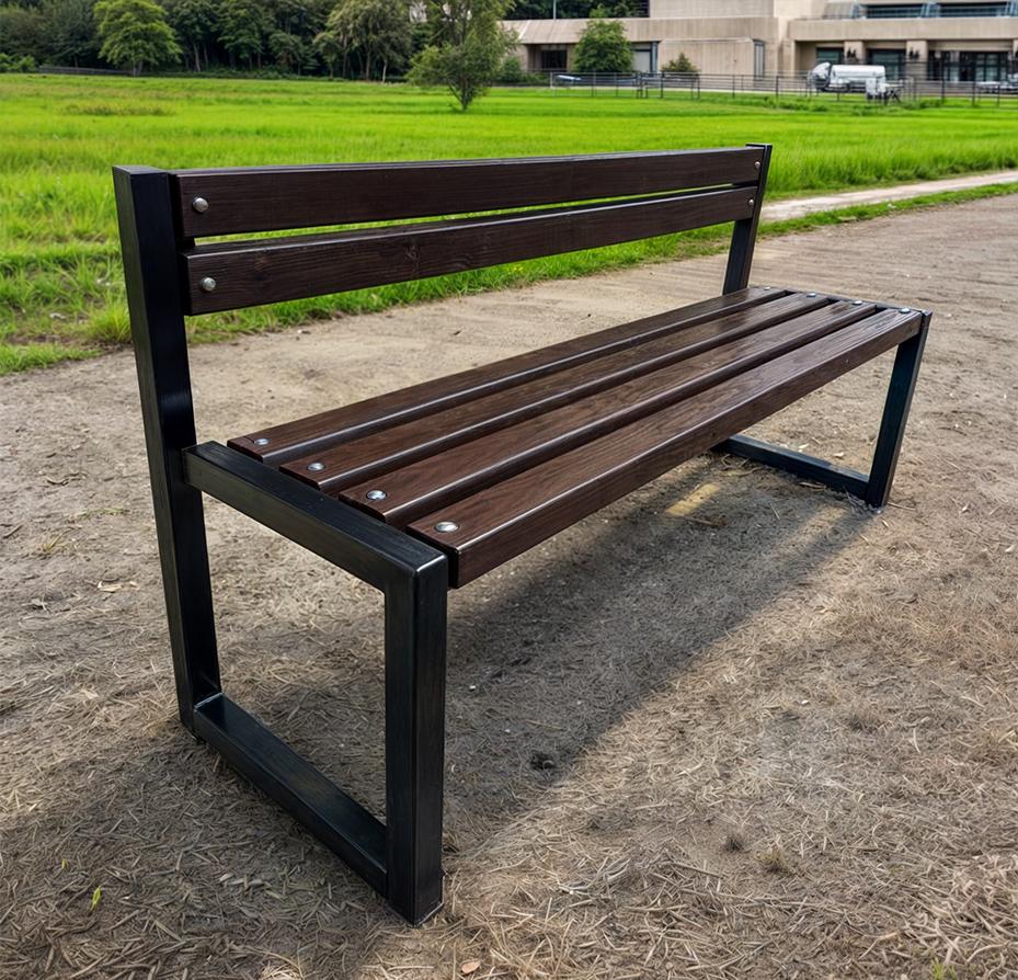 Скамейка садовая ТОБІ ШО Лофт Бенч со спинкой без подлокотников 1,3 м Орех (25589140) - фото 1 Скамейка садовая ТОБІ ШО Лофт Бенч со спинкой без подлокотников 1,3 м Орех (25589140) - фото 1