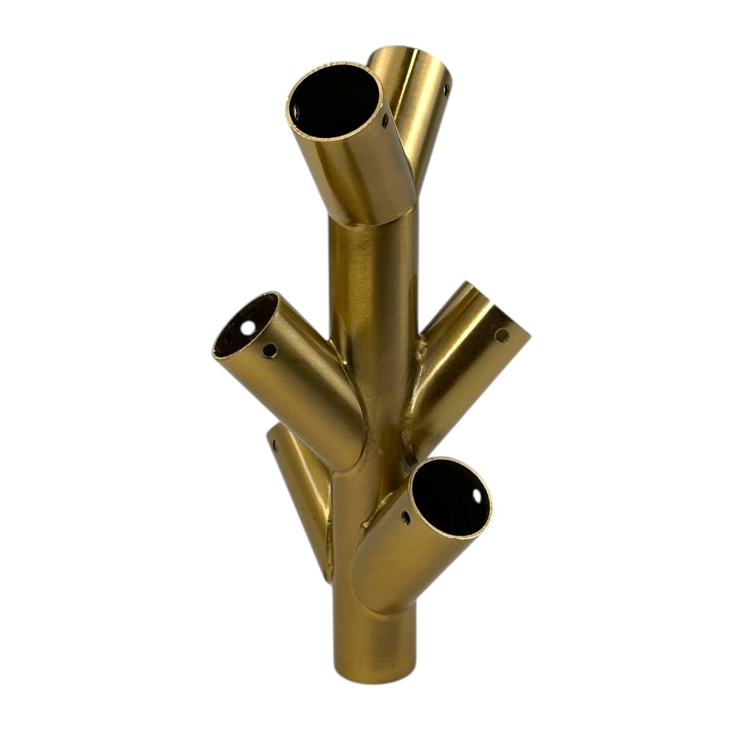 Кріплення на 6 отворів для гнучкого неону 20 мм Бронза