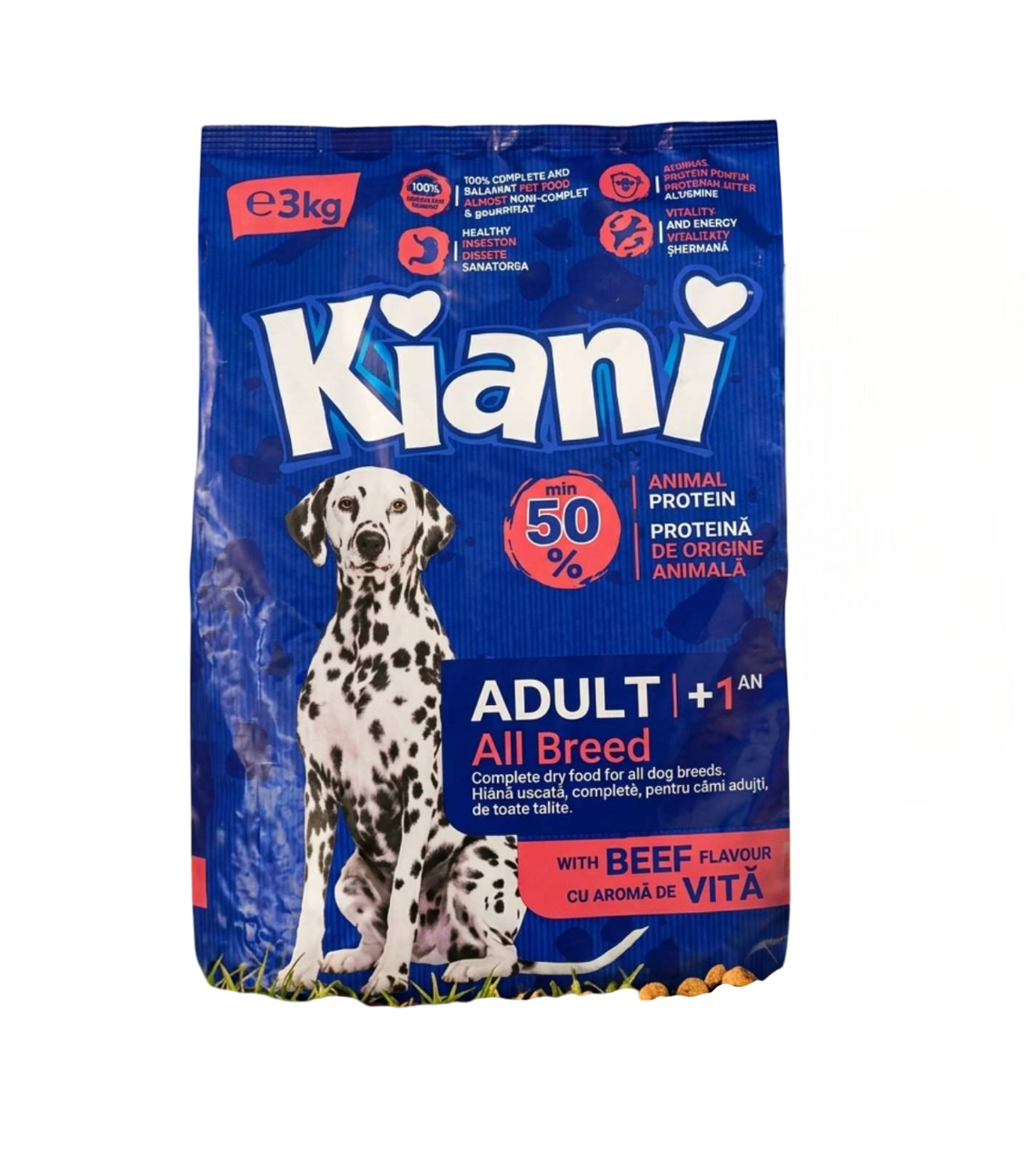 Корм сухой Kiani Adult All Breed для взрослых собак всех пород со вкусом говядины 3 кг (3488)