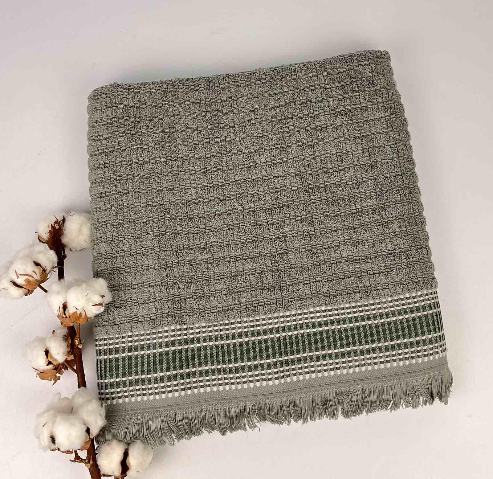 Рушник Pupilla Ekose 70x140 см Зелений (CN32222) - фото 1 Рушник Pupilla Ekose 70x140 см Зелений (CN32222) - фото 1