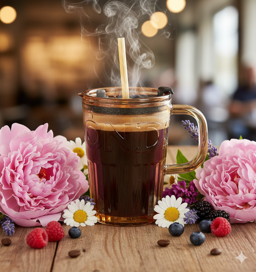 Склянка еко з термостійкого скла з багаторазовою трубочкою 400 мл Коричневий (2693105091) - фото 2