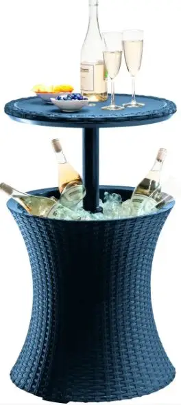 Стол-трансформер круглый Keter Cool Bar Rattan (CNT00008797) - фото 2