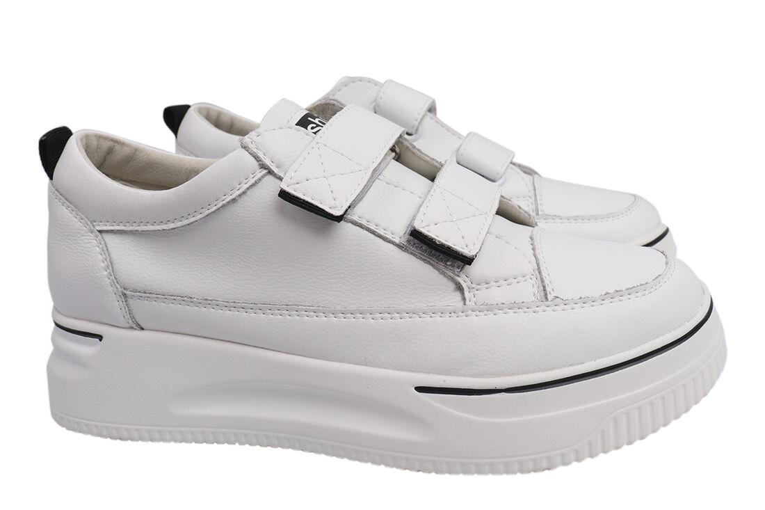 Кеди жіночі Farinni зі шкіри на низькому ходу Білий (125-21DTC 39)