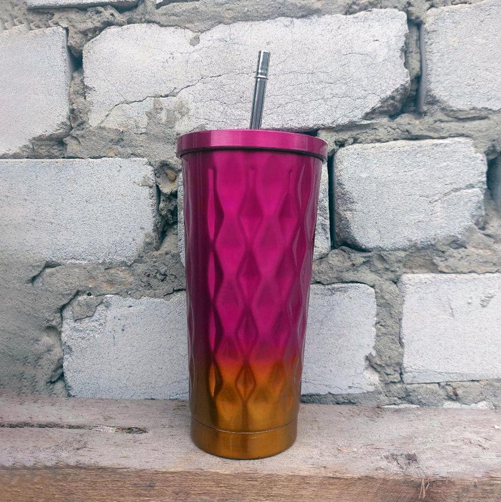 Стакан металлический с крышкой и трубочкой Найт-лайф 550 мл Розовый - фото 11 Стакан металлический с крышкой и трубочкой Найт-лайф 550 мл Розовый - фото 11