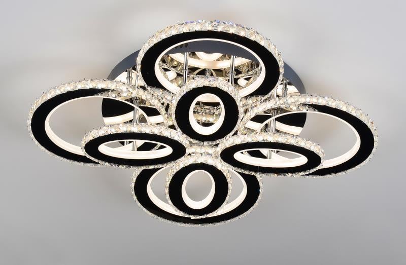 Люстра SVLIGHT LED светодиодная хрустальная с пультом 2896/4 4 280W 2.4G 3000-6000K