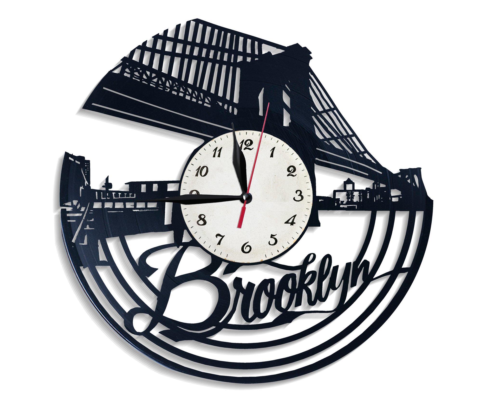 Часы настенные Бруклин 2545 из виниловой пластинки