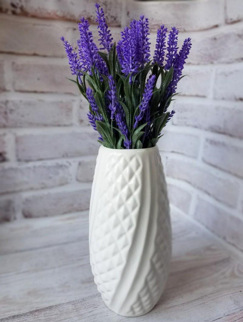 Ваза керамическая Зоря 30 см Белый