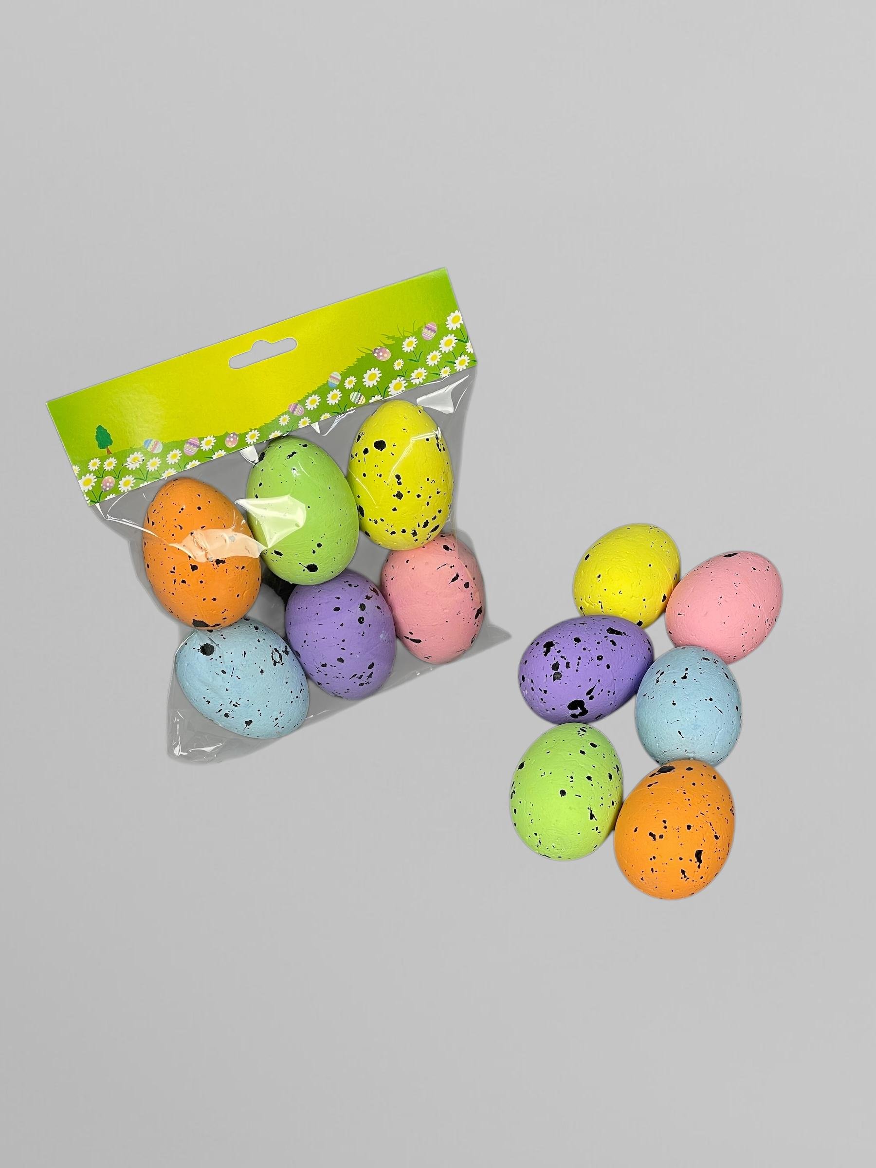 Пасхальные искусственные яйца для декора 5х7 см 6 шт. (С0116) - фото 2 Пасхальные искусственные яйца для декора 5х7 см 6 шт. (С0116) - фото 2