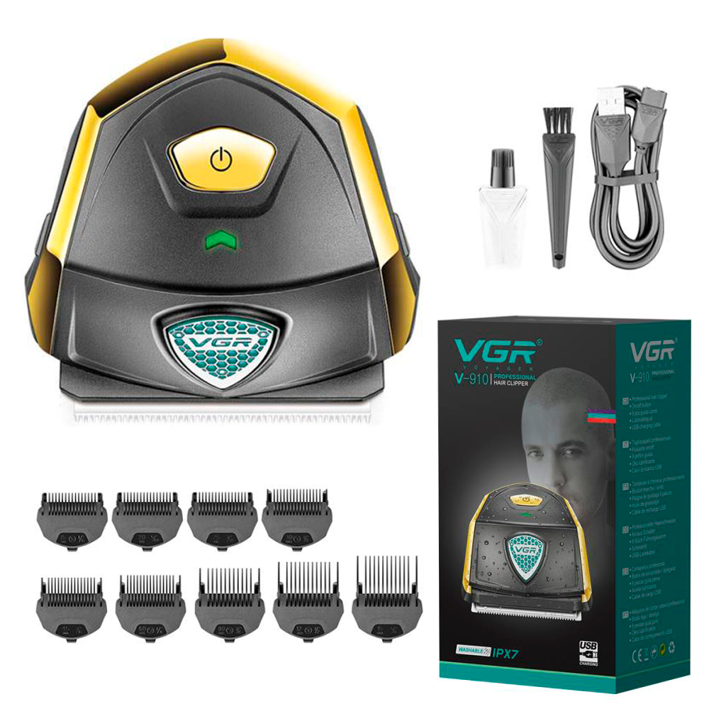 Машинка для стрижки аккумуляторная VGR V-910 с 9 насадками 700 mAh (2684363192)