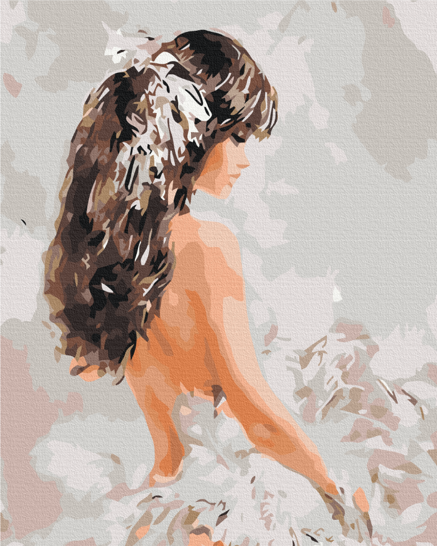 Картина по номерам Brushme Девушка с перьями 48x60 см (BS6977L)