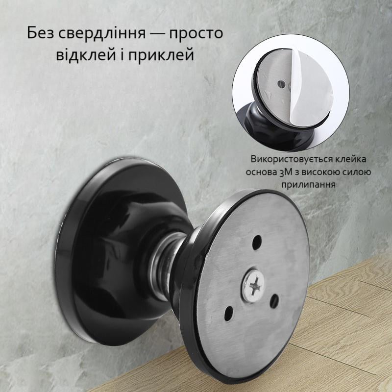 Стопор дверной магнитный Черный (29507) - фото 8 Стопор дверной магнитный Черный (29507) - фото 8