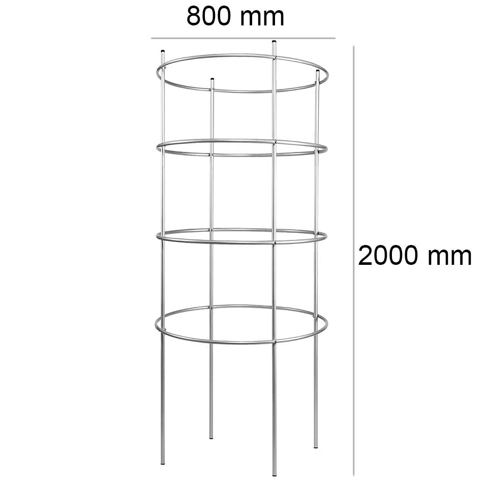 Опора для рослин кільцева шпалера на чотири кільця 2000х800х800 мм (КОШ-D16/D13-2000*800/4) - фото 2 Опора для рослин кільцева шпалера на чотири кільця 2000х800х800 мм (КОШ-D16/D13-2000*800/4) - фото 2