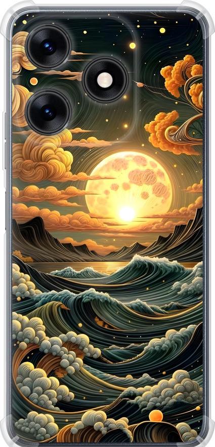 Чехол на Tecno Spark 10 Арт волны (6332sp-3023-42517)