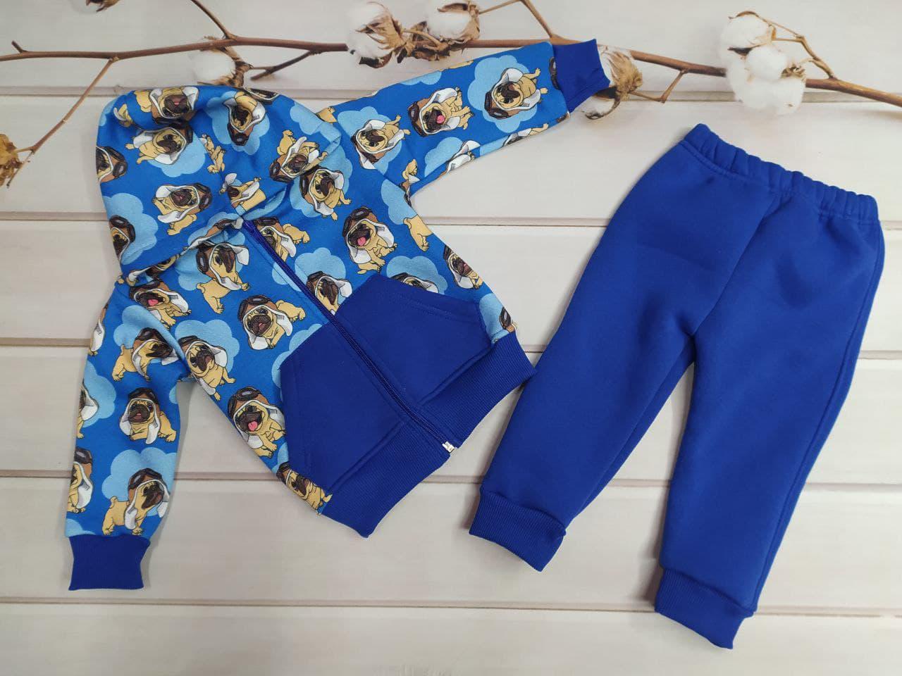 Костюм дитячий Катлен на флісе Мопс 86 см Синій (0013825/86)