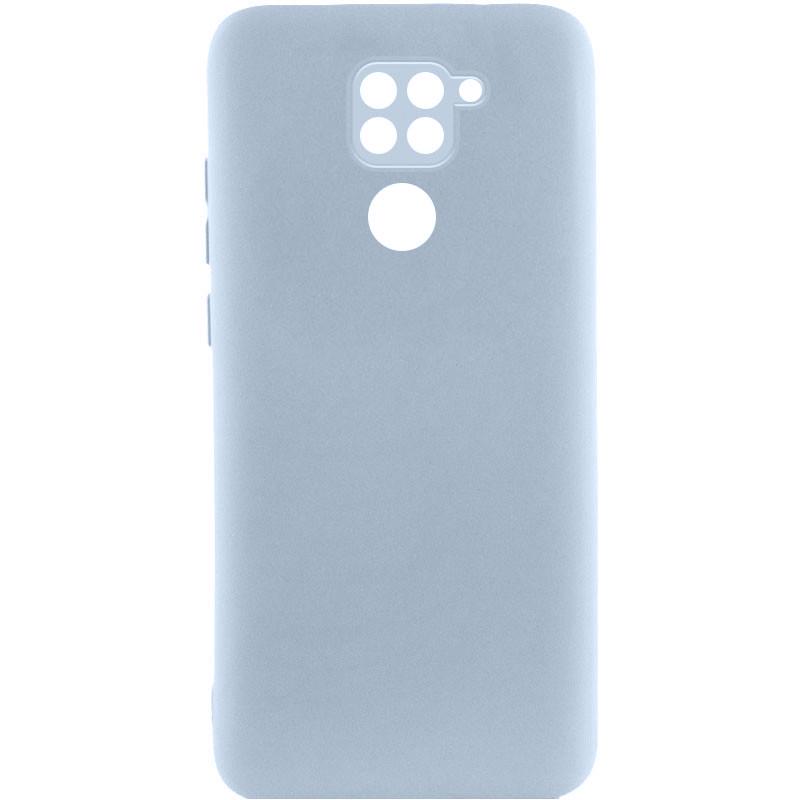 Противоударный чехол TPU GETMAN Liquid Silk Full Camera для Xiaomi Redmi Note 9 / Redmi 10X Голубой / Lilac Blue