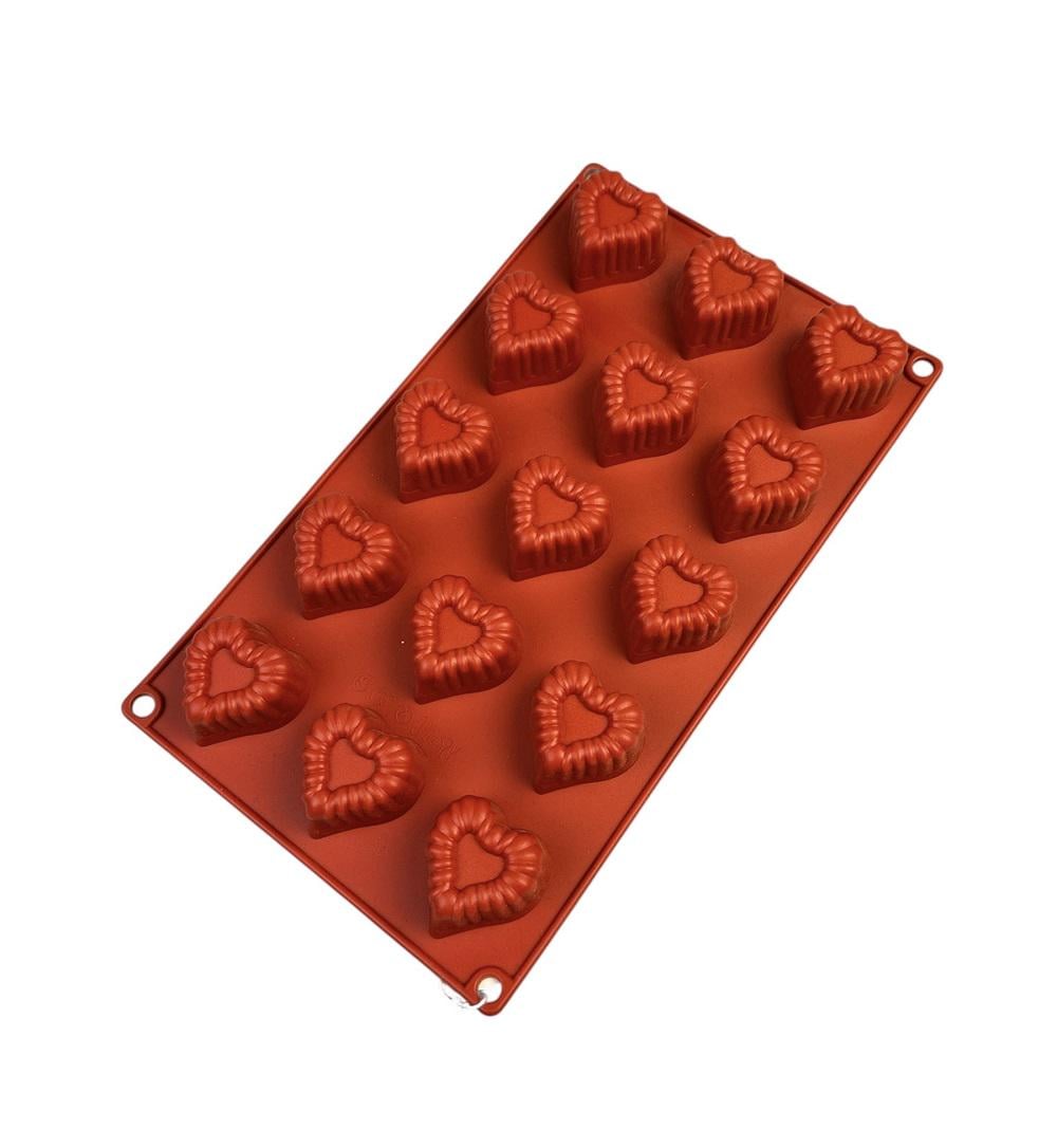 Форма силиконовая One Chef Профи Бархатное сердце 45х42 мм 15 ячеек (32145564)