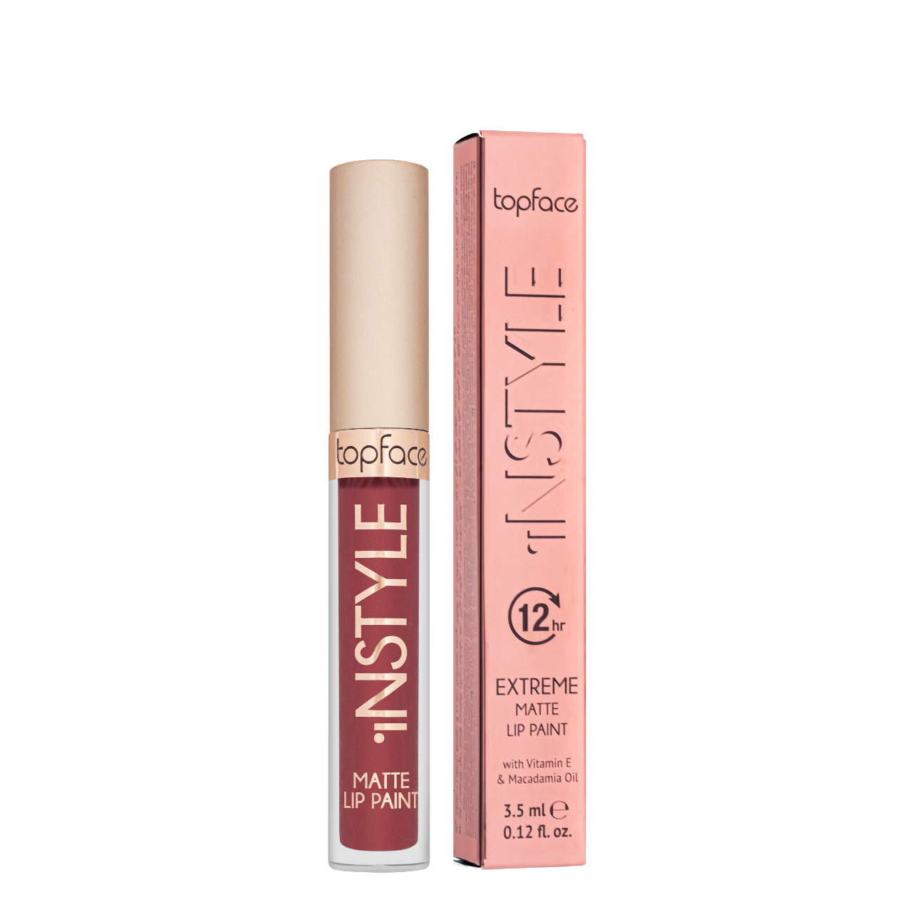 Помада для губ матовая жидкая Topface Instyle Mаtte РТ206 тон 12 Темный натуральный