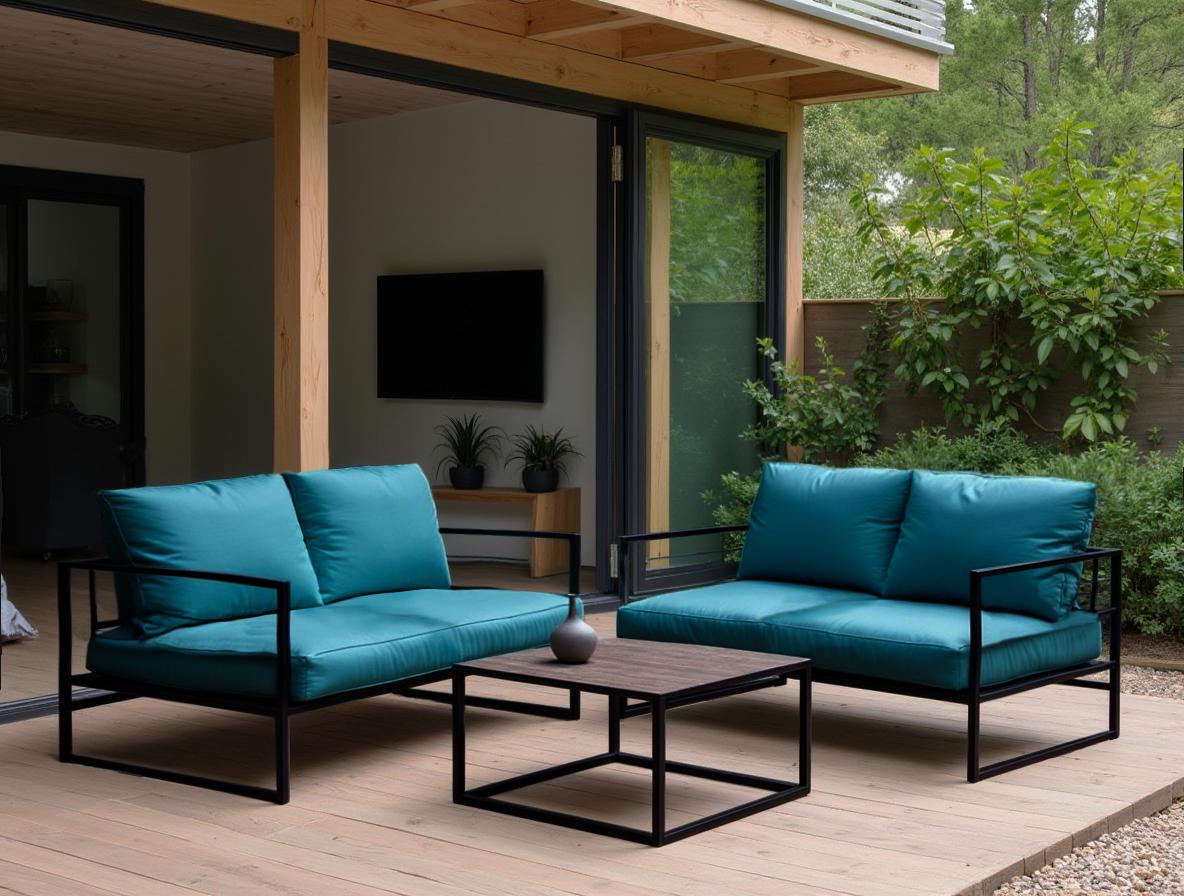 Диван металевий Tobi Sho Лофт Стейт DV1 з підлокітниками та м'якими подушками 750х1600х700 мм рогожка 16/Бірюзовий - фото 3 Диван металевий Tobi Sho Лофт Стейт DV1 з підлокітниками та м'якими подушками 750х1600х700 мм рогожка 16/Бірюзовий - фото 3