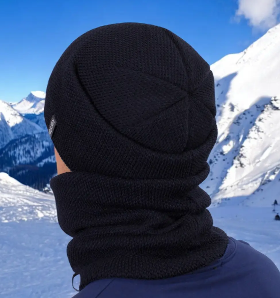 Комплект мужская шапка со снудом вязаная на флисовой подкладке Черный (29548389) - фото 2 Комплект мужская шапка со снудом вязаная на флисовой подкладке Черный (29548389) - фото 2