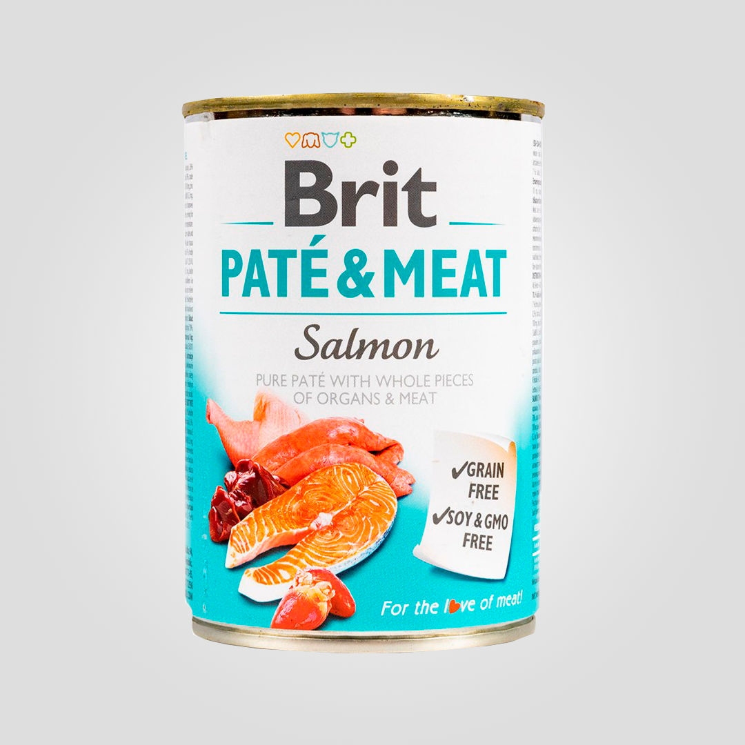 Корм влажный Brit Care Pate&Meat для собак с лососем 400 г (20504315)