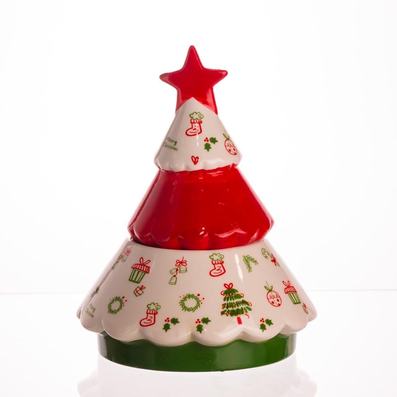 Цукерниця порцелянова Merry Christmas Ø15 см (CR-1-21)