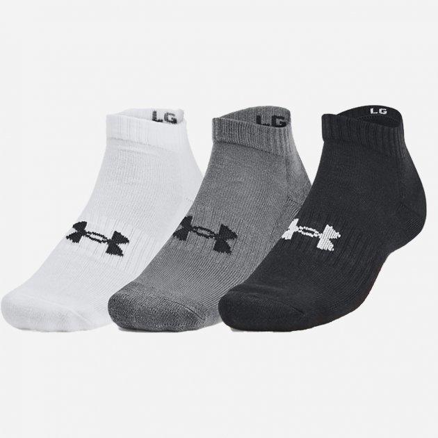 Носки Under Armour Core Low Cut Unisex L 3 пары Черный/Серый/Белый (194513976676) - фото 1