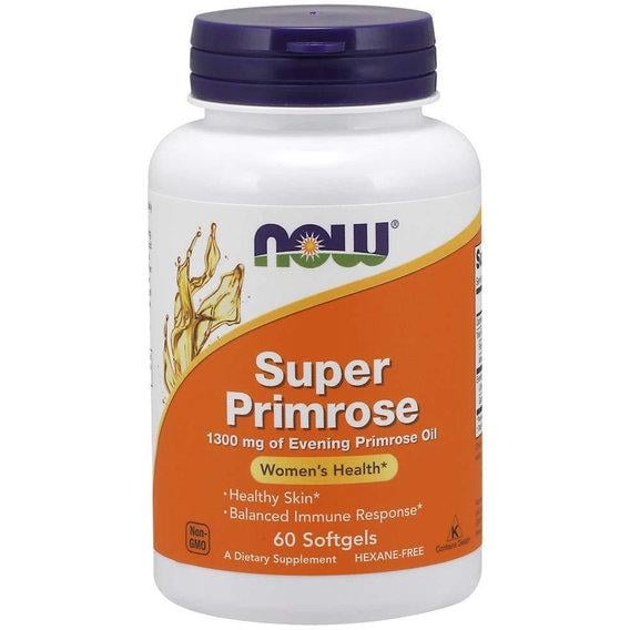 Масло вечерней примулы NOW Foods Super Primrose 1300 мг 60 Softgels