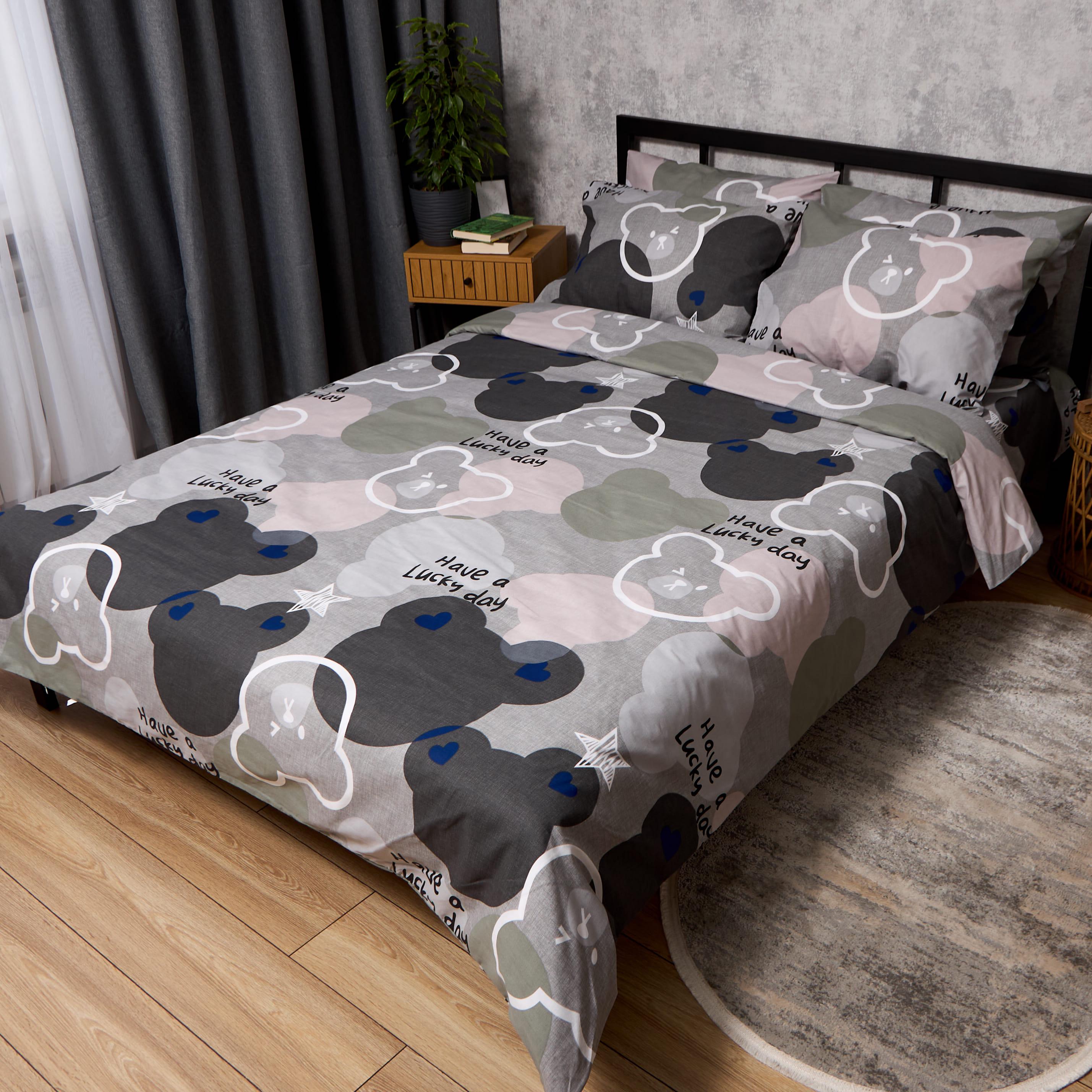 Комплект постільної білизни Moon&Star Бязь Gold Люкс Bear Hug євро 200х220 см (MS-820010337)