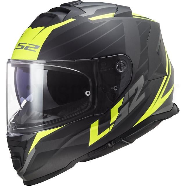 Мотошлем LS2 FF800 Storm 2 Nerve M Matt Black/H-V Yellow (36697)
