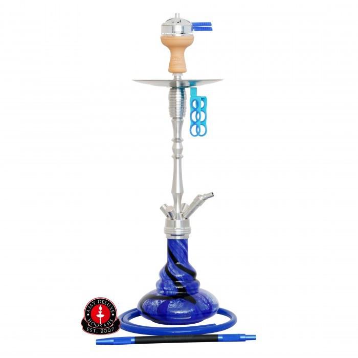 Кальян AMY Deluxe SS 07 Palm steel на 1 персону 79 см Синий (641103951)