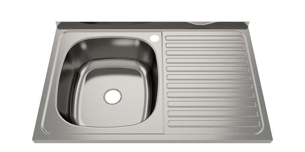 Кухонна мийка накладна N-216L-80х50 матова