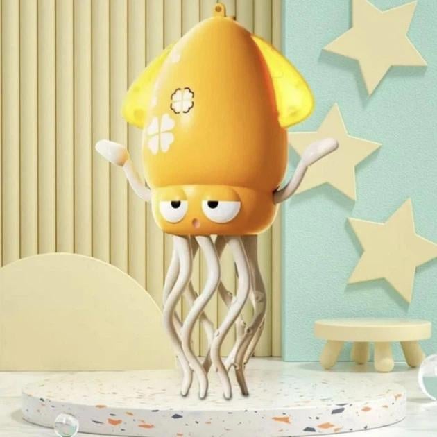 Интерактивная игрушка развивающая Музыкальный осьминог Tummy Time Octopus Танцующий с функцией распознавания препятствий Желтый