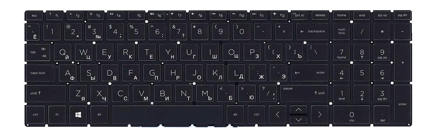 Клавиатура для ноутбука HP 255 G8 с подсветкой клавиш (L50001-251)