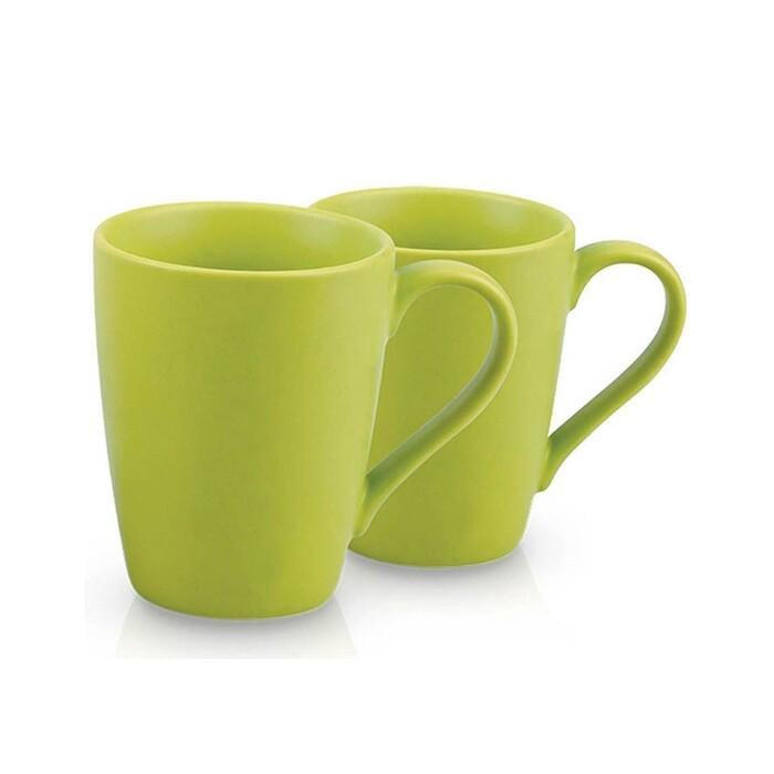 Комплект кружек Fissman керамика 2 шт. 250 мл Зеленый (9321)