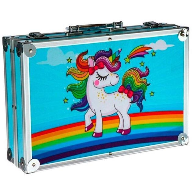 Набір для творчості в алюмінієвій валізі Єдиноріг 145 предметів - фото 2 Набір для творчості в алюмінієвій валізі Єдиноріг 145 предметів - фото 2