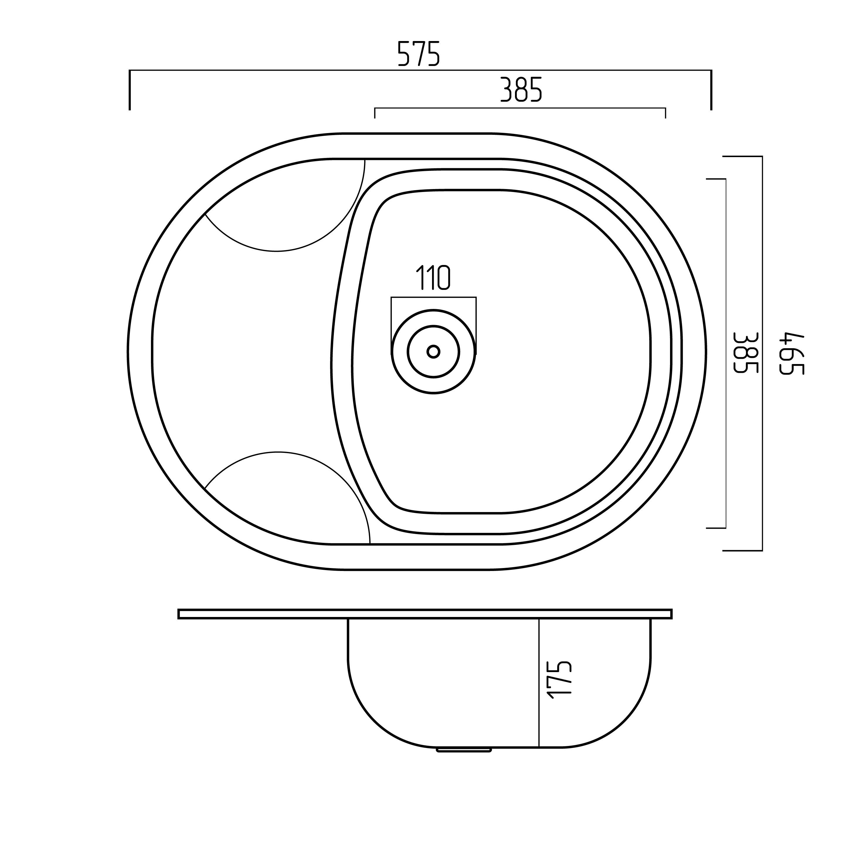 Мойка для кухни Platinum 5847 ONYX матовая Черный (000038324) - фото 7