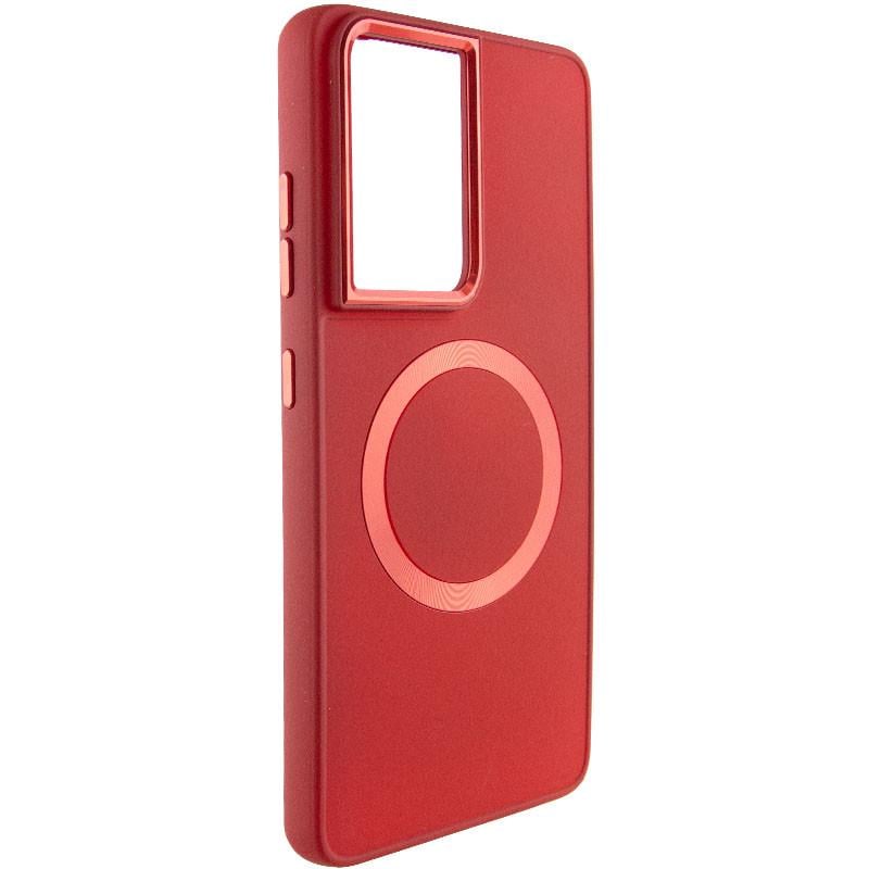 Противоударный TPU Чехол Bonbon Metal Style with MagSafe для Samsung Galaxy S22 Ultra Красный / Red - фото 1