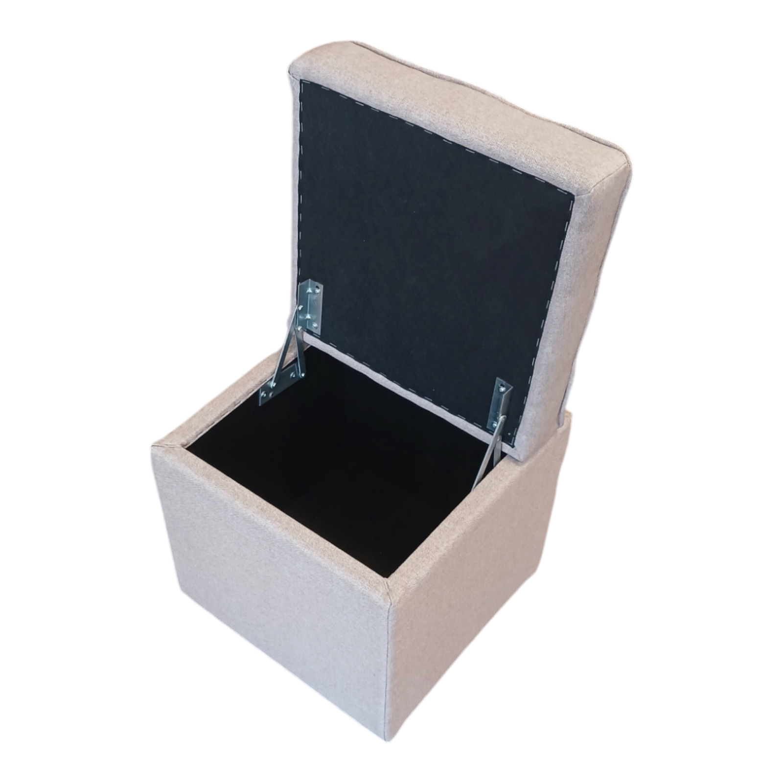 Пуф квадратний Люкс з нішою рогожка Бонус 40х40х43 см Капуччино - фото 2 Пуф квадратний Люкс з нішою рогожка Бонус 40х40х43 см Капуччино - фото 2