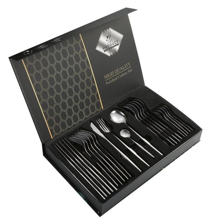 Набор столовых приборов 24 предмета Серебреный (29164463) - фото 1 Набор столовых приборов 24 предмета Серебреный (29164463) - фото 1