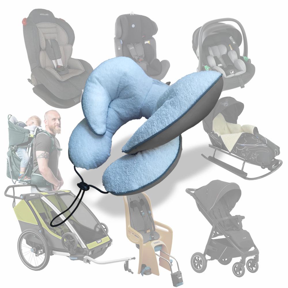 Подушка дитяча захисна для автокрісла/коляски Ontario Baby Travel Premium Pillow Сірий (ART-0000657) - фото 5