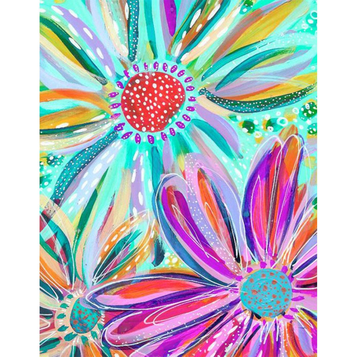 Алмазная мозаика Santi Акварельные цветы 30х40 см (954151)