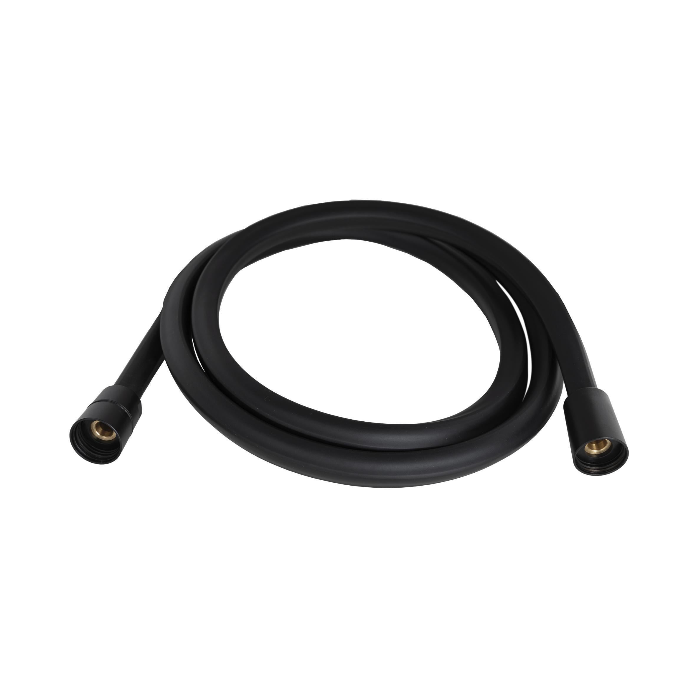 Шланг для ручного душа Qtap Hadice прямоугольный QTHADPVCSQ160B 1600 мм Black Matt (SD00051170)