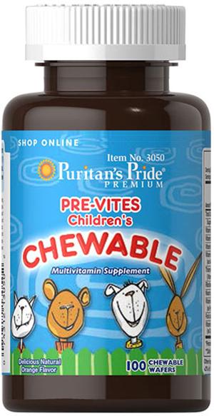 Витаминно-минеральный комплекс Puritan's Pride Pre-Vites Childrens Multivitamin 100 Chewable Tabs