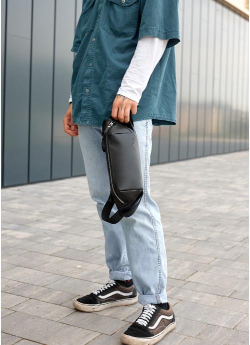 Сумка через плечо мужская Sambag экокожаная водостойкая Черный (2618898453) - фото 3