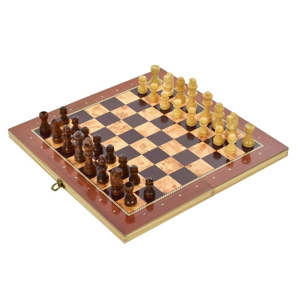 Шахи дерев'яні 3в1 21 шт. (XQ630-8)