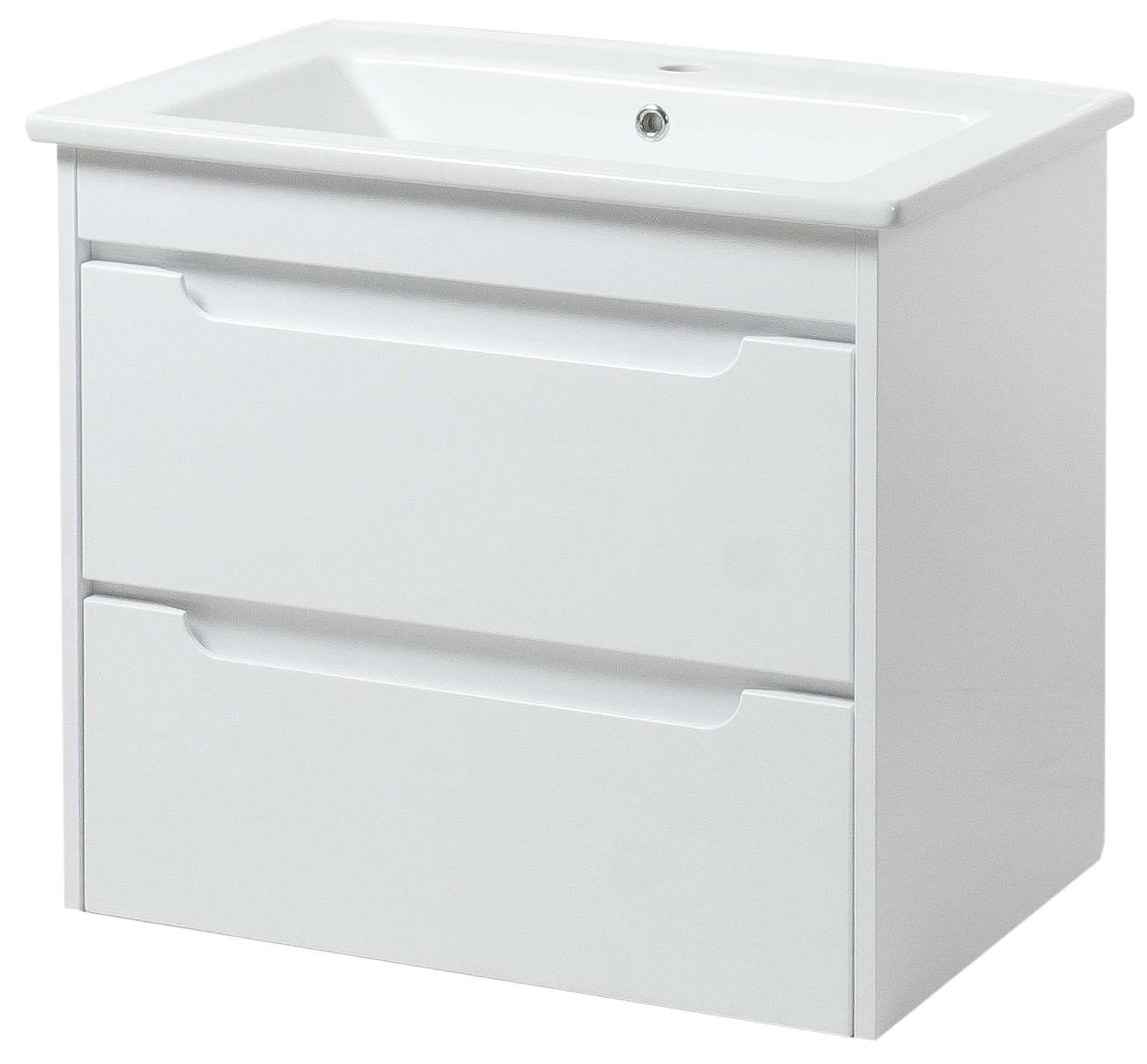 Тумба ЮВВИС Valencia ТП-2 Д 60 см с умывальником Vesta White (14770150)