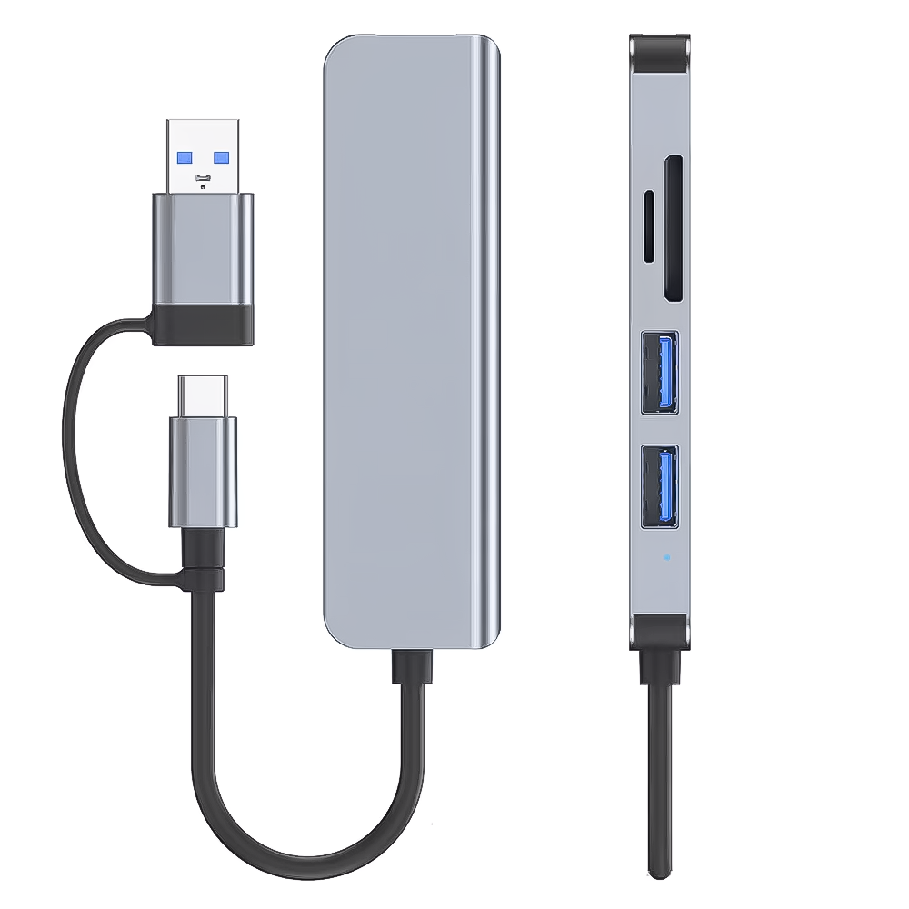 Разветвитель для ноутбука USB type-C Addap MH-14D 5в1 USB 3.0/USB 2.0/SD/MicroSD - фото 8 Разветвитель для ноутбука USB type-C Addap MH-14D 5в1 USB 3.0/USB 2.0/SD/MicroSD - фото 8