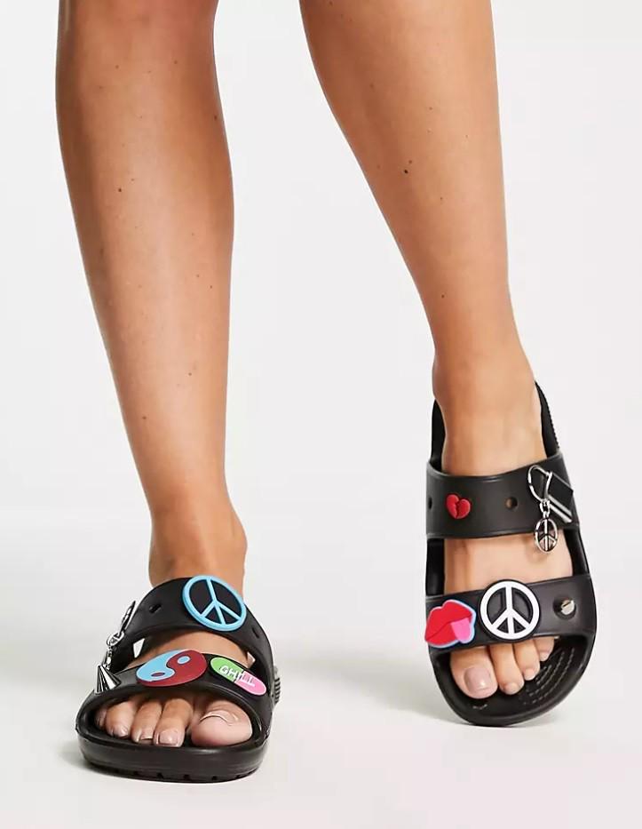 В'єтнамки чоловічі Crocs Classic Feel the Positivity Sandal р. 38-39 Чорний (8511) - фото 2