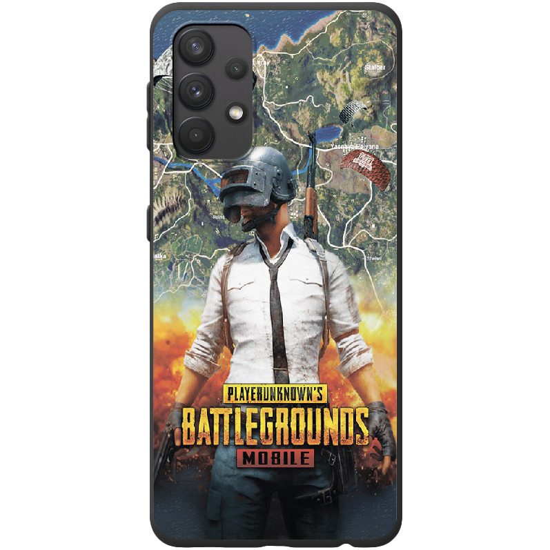 Чехол BoxFace Samsung A325 Galaxy A32 PUBG Mobile Черный силикон (42084-up2309-42567)