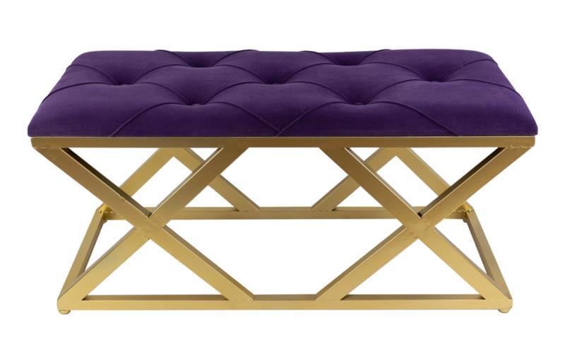 Банкетка 900х400х450 мм Фіолетовий/Золото